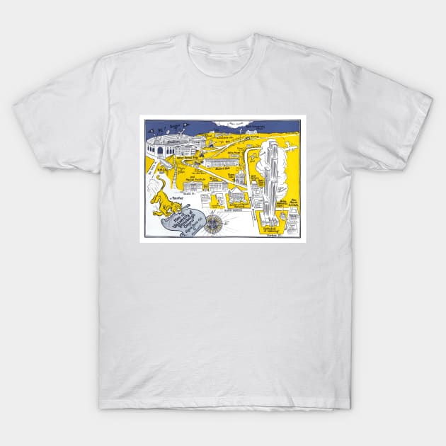 PITTSBURGH University map PENNSYLVANIA  dorm decor graduate T-Shirt by FrenchPrinting